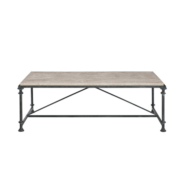 rectangular stone top coffee table