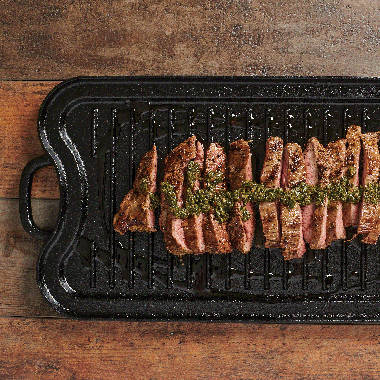 Z GRILLS 20” Pre-Seasoned Cast Iron Griddle/Grill 2-in-1 Reversible 