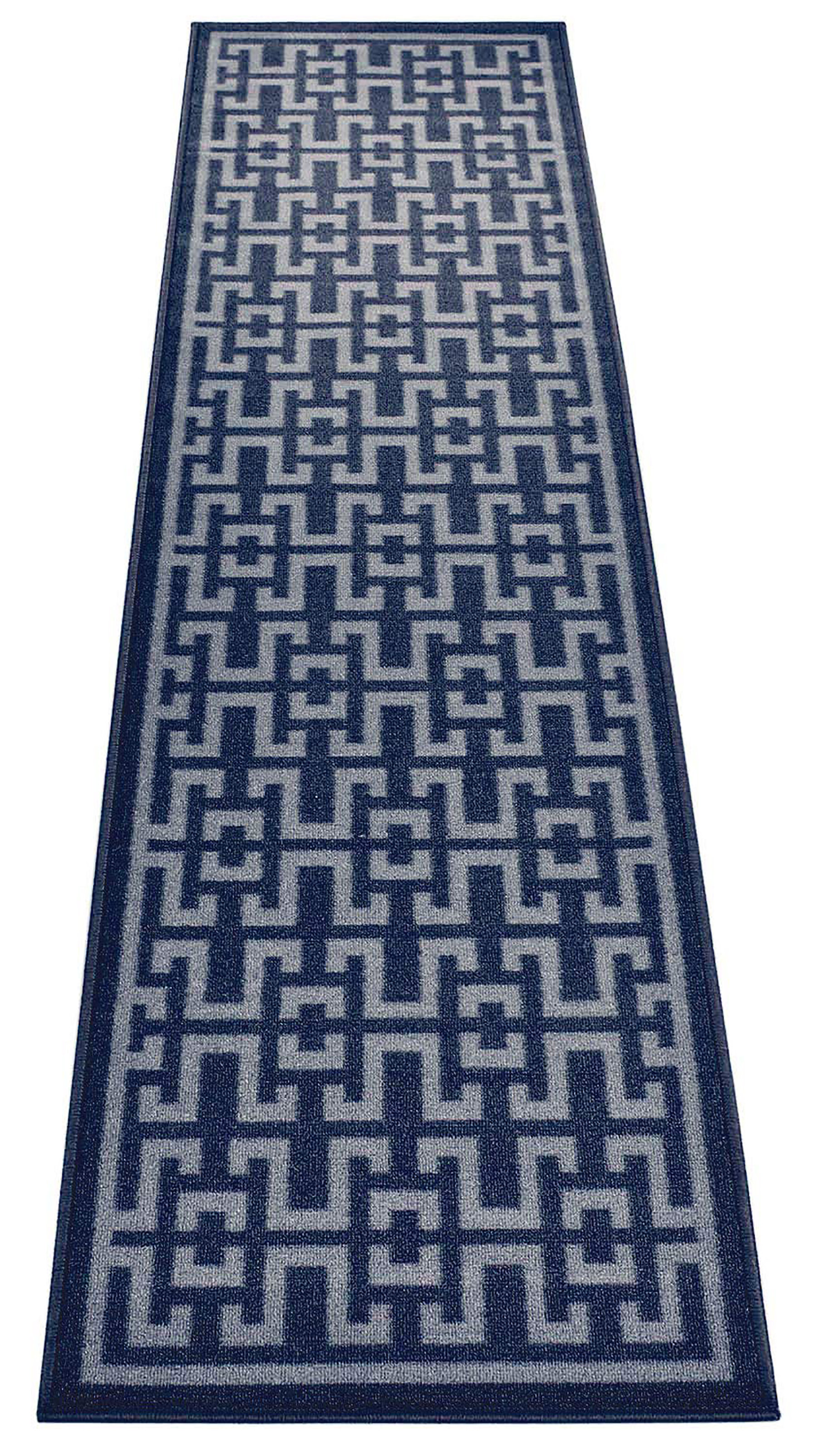 Mercer41 Greek Key All Over Slip Resistant Low Pile Runner Rug Wayfair