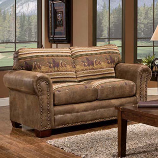 Charlie Wild Horses Loveseat by Millwood Pines #1