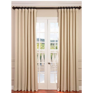 Aldreda Extra Wide Solid Blackout Thermal Rod Pocket Single Curtain Panel