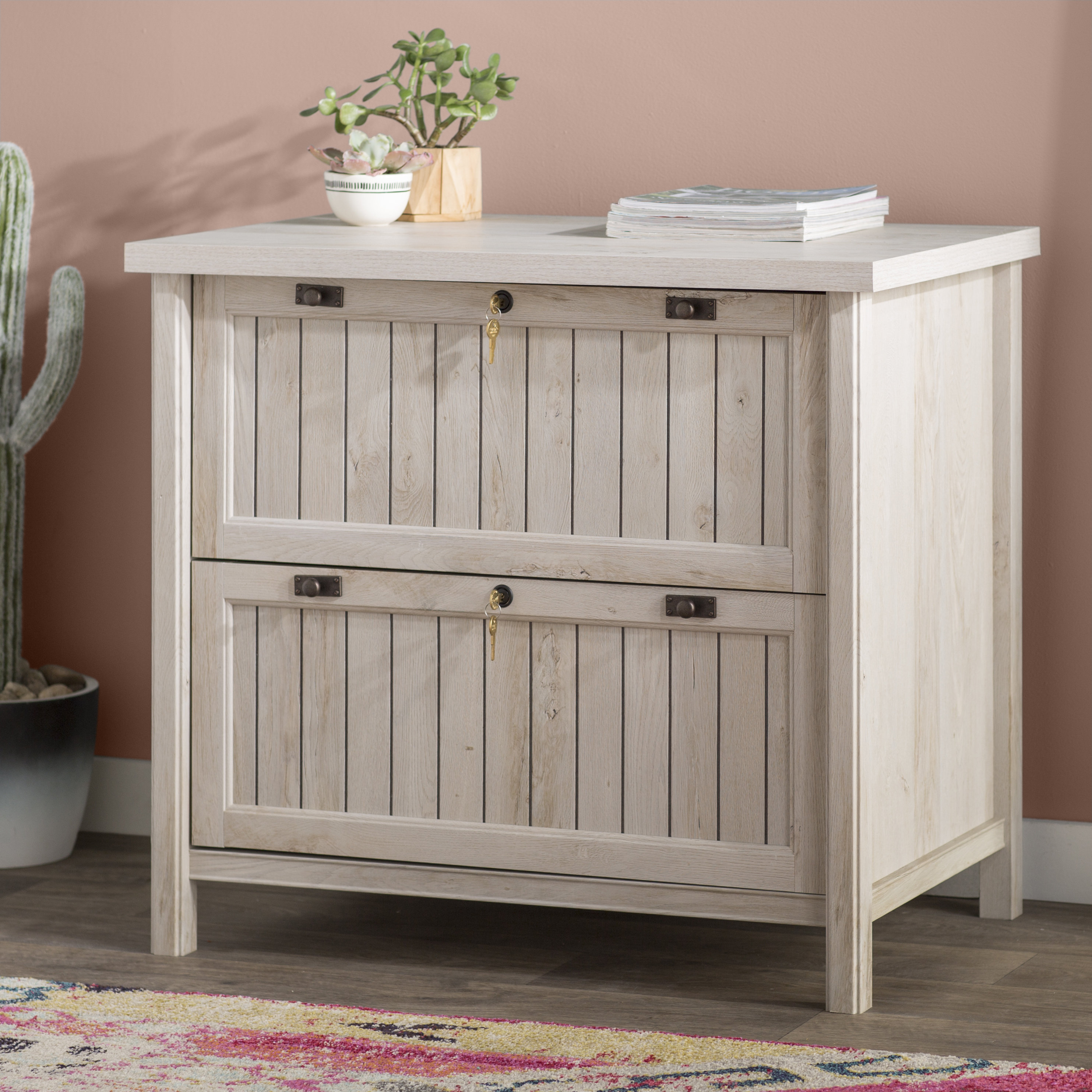 chalked chestnut file cabinet