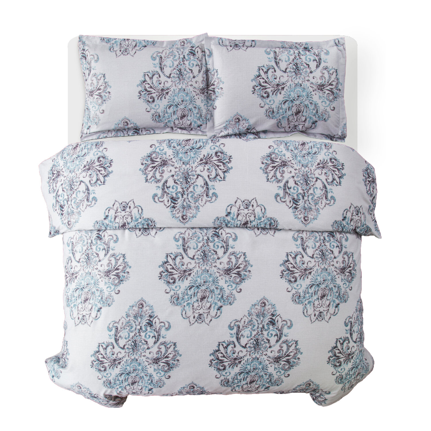 House Of Hampton Tunstall Vintage Damask Reversible Duvet Cover