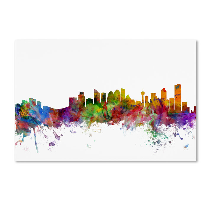 Trademark Art Calgary Canada Skyline by Michael Tompsett ...