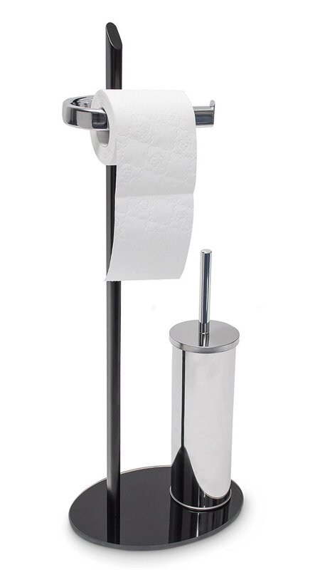 toilet brush and toilet roll holder