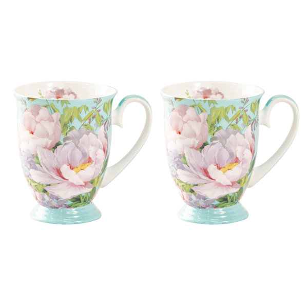 Pair PRO COOK 300ml White Bone China Purple Striped Cappuccino Cups & Saucer Set Pair PRO COOK 300ml White Bone China Purple Striped Cappuccino Cups & Saucer Set