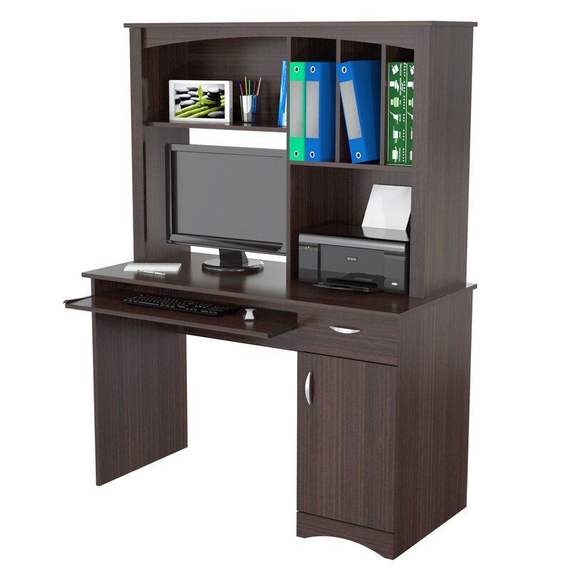 Ebern Designs Bernie Computer Desk With Hutch Reviews Wayfair