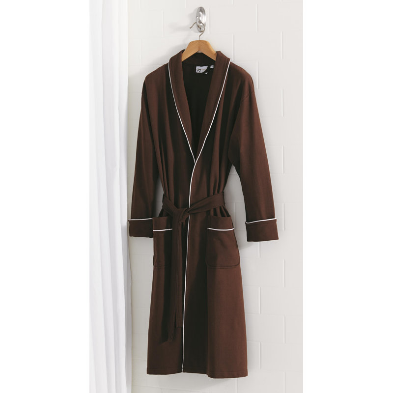Kimono Dressing Gown 100/% Cotton Terry Towelling Bathrobe Medium Size Dark Brown