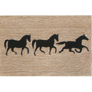 Rugs With Horses Wayfair Tamara Horses Hand Tufted Beige Indoor Outdoor Area Rug