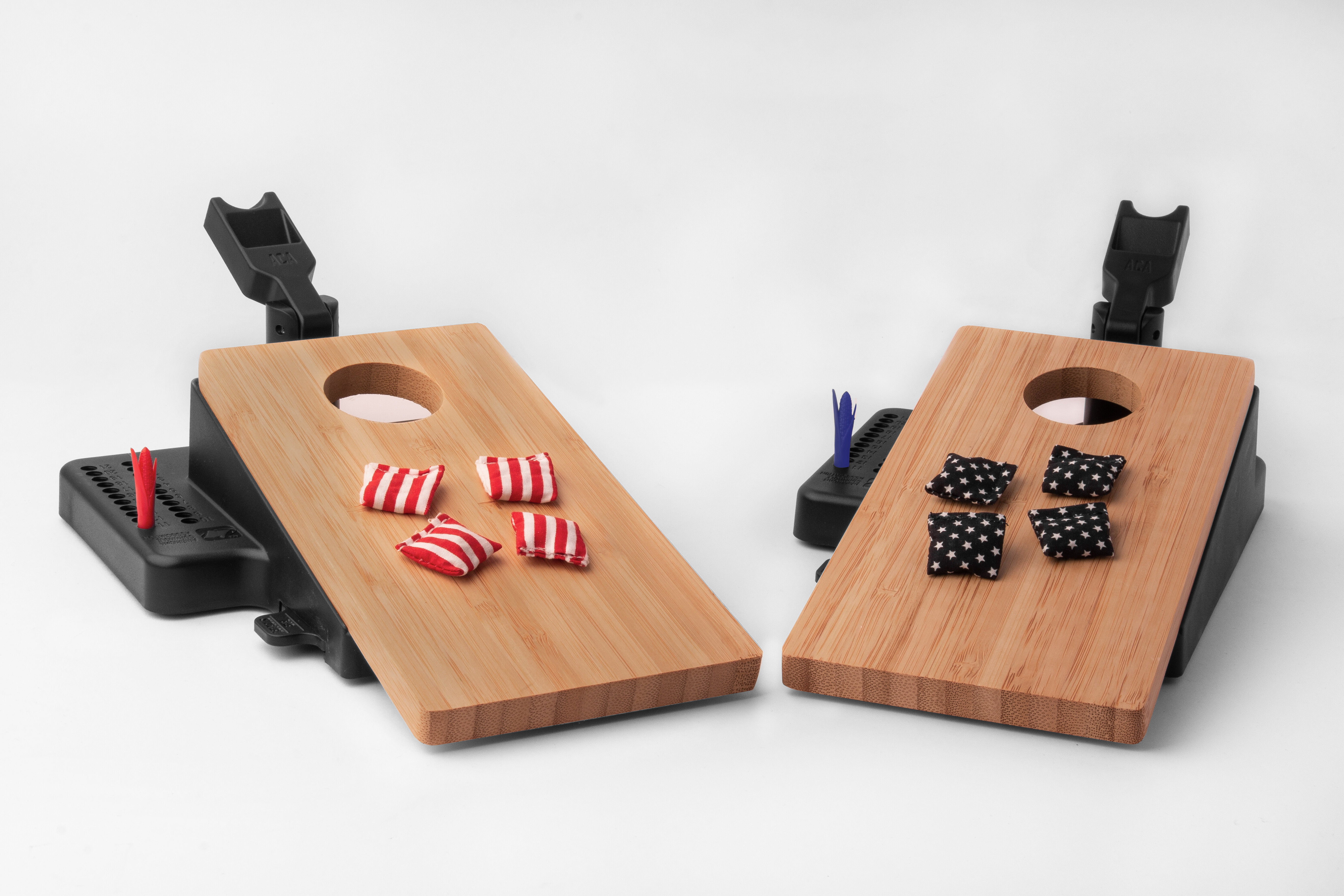 Mini Tabletop Cornhole Toss Game Set with 8 Bean Bags 