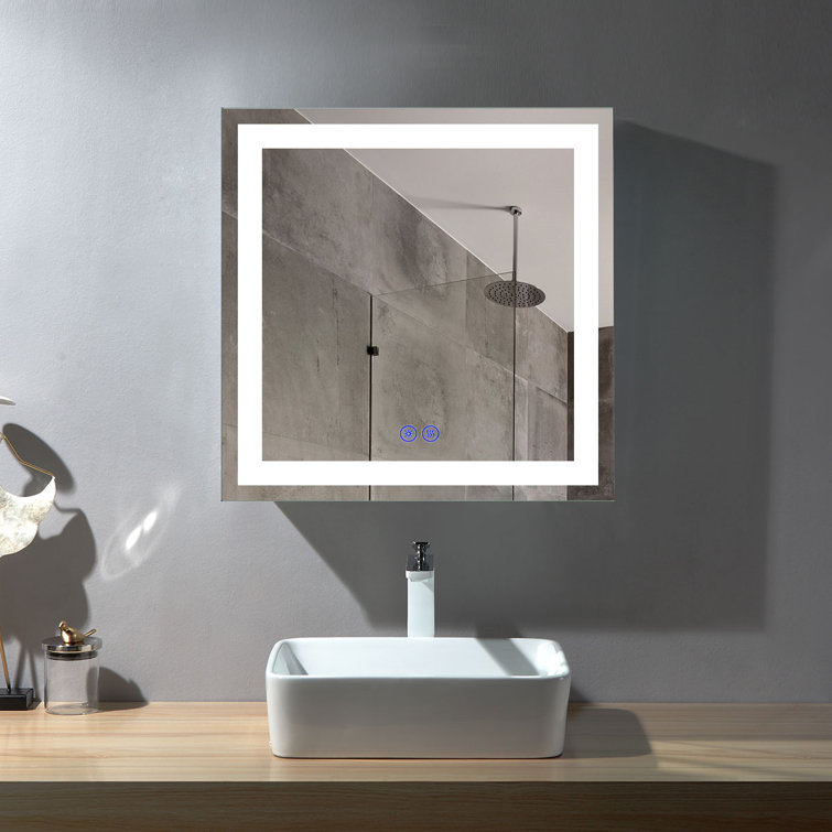 Ivy Bronx 60 X 36 Inch Led Bathroom Mirror Dress Mirror With Touch Button Anti Fog Dimmable Bluetooth Speakers Vertical Horizontal Mount 55c2aa4c80104059831c60a40220b9c5 Wayfair