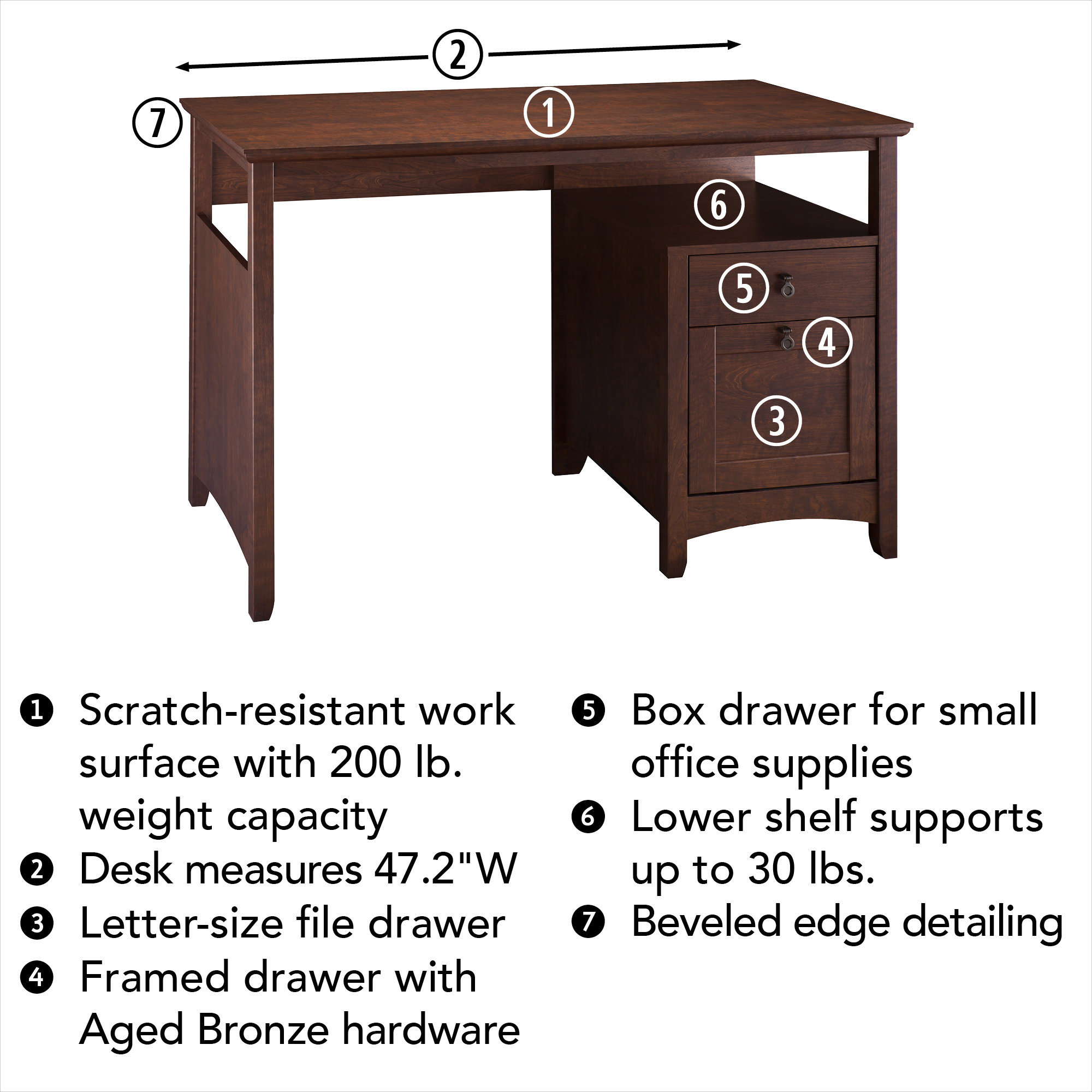 Darby Home Co Josepha Desk Reviews Wayfair