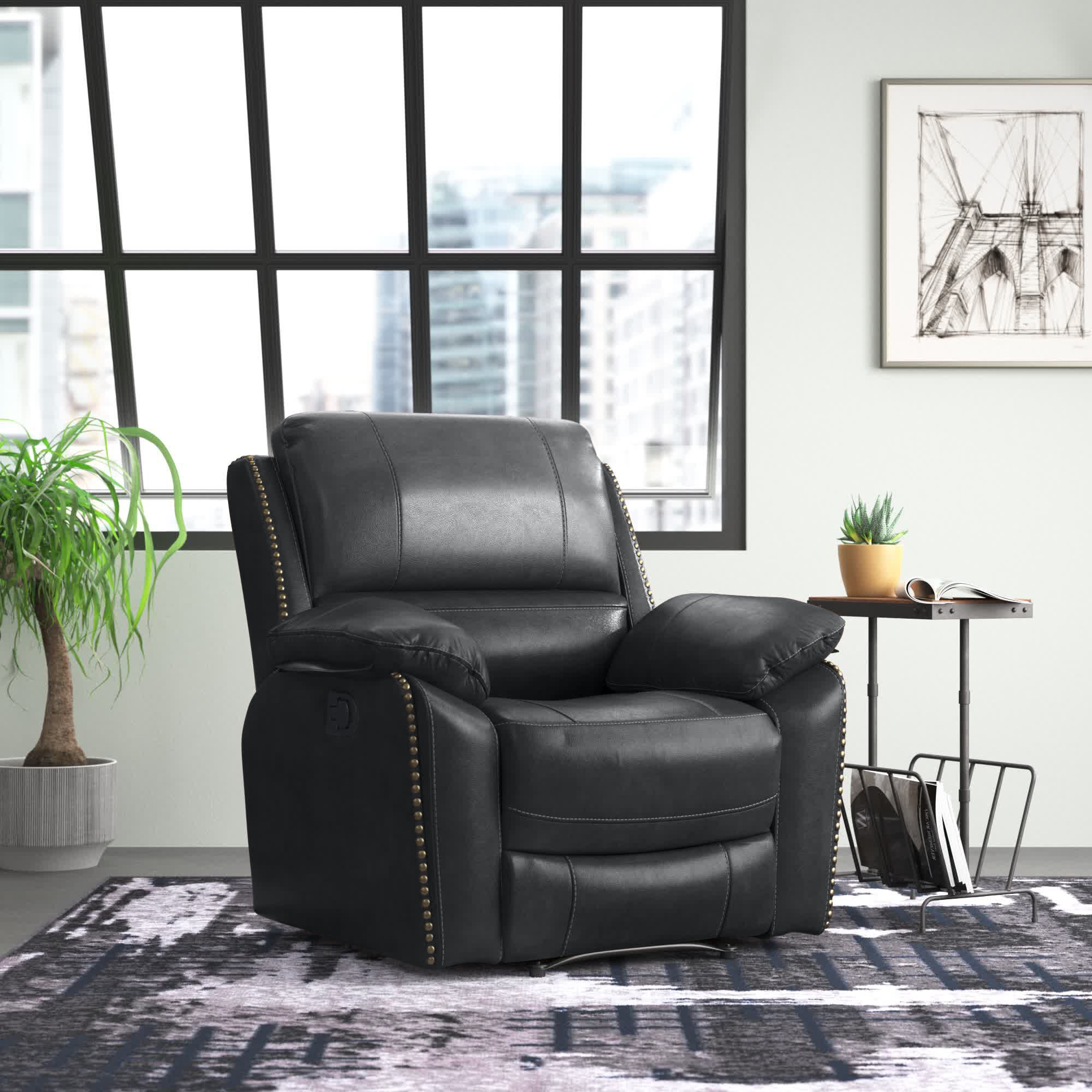 Trent Austin Design® Igipa Leather Recliner & Reviews Wayfair