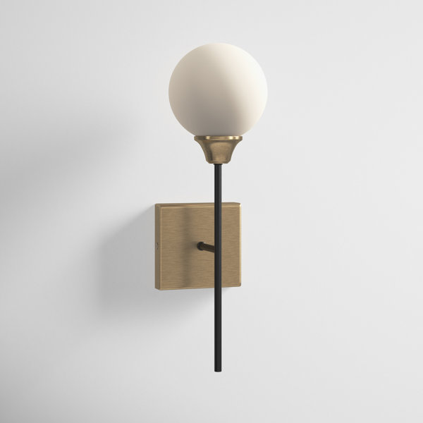 milk glass wall light