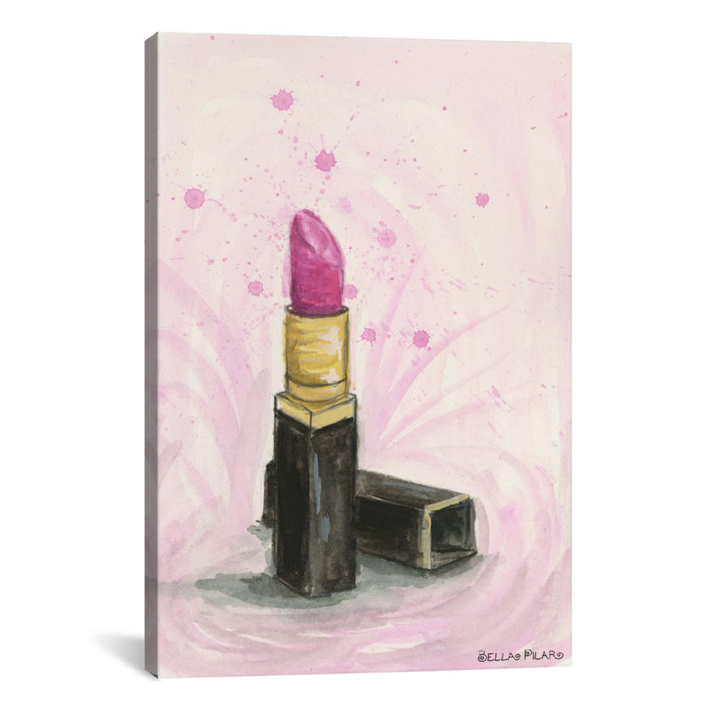 House Of Hampton Date Night Lipstick Painting Print On Wrapped