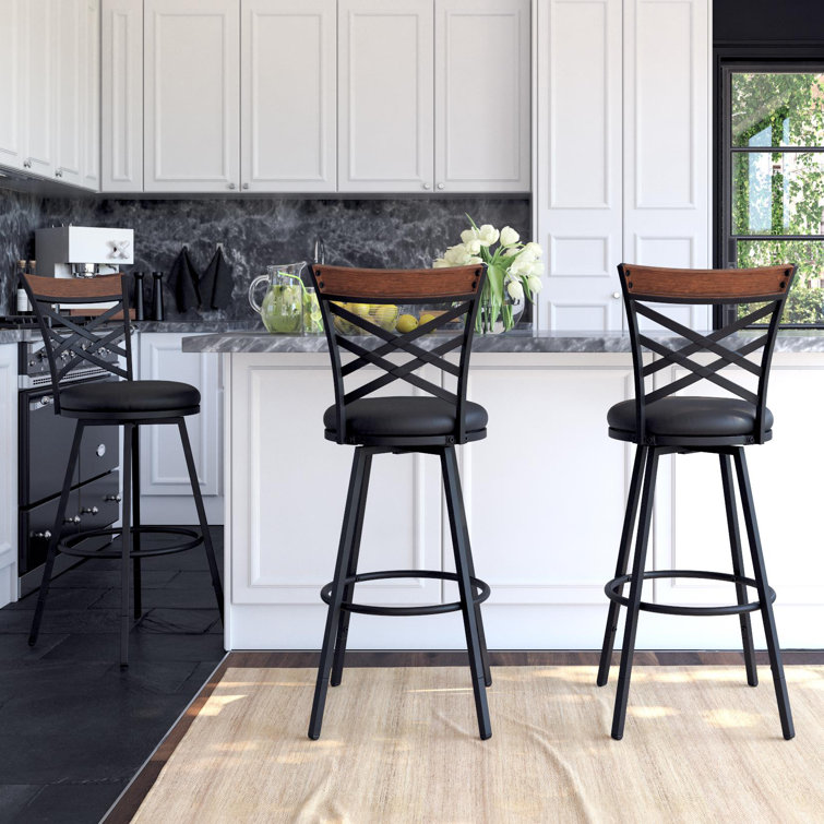 Gracie Oaks Clintwood Adjustable Height Swivel Bar Stool & Reviews