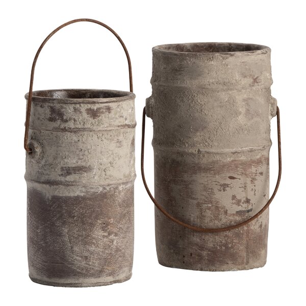 New Primitive Farmhouse Chic COUNTRY LIVING Set 3 Bucket Basket Pail Rope Handle 