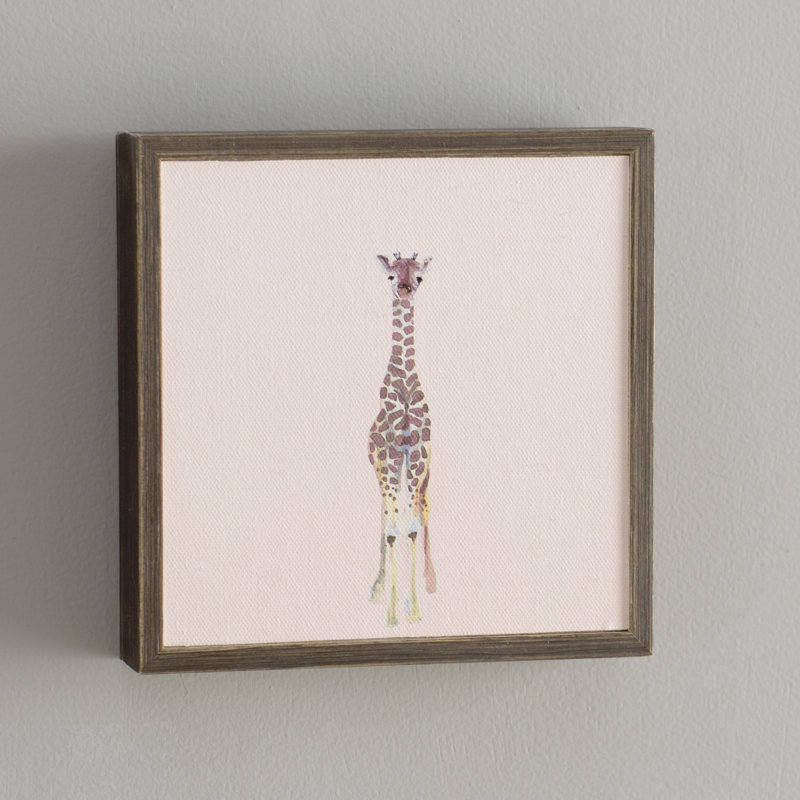 Sleaford Baby Giraffe On Pink Canvas Art Joss Main