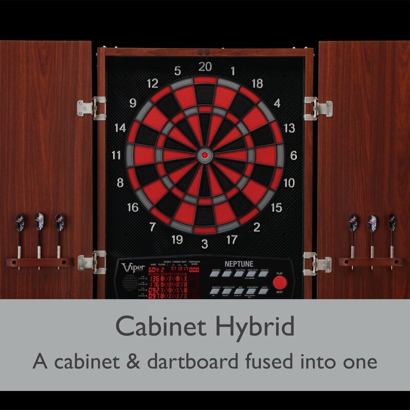 Gld Products Viper Neptune Electronic Dartboard And Cabinet Set
