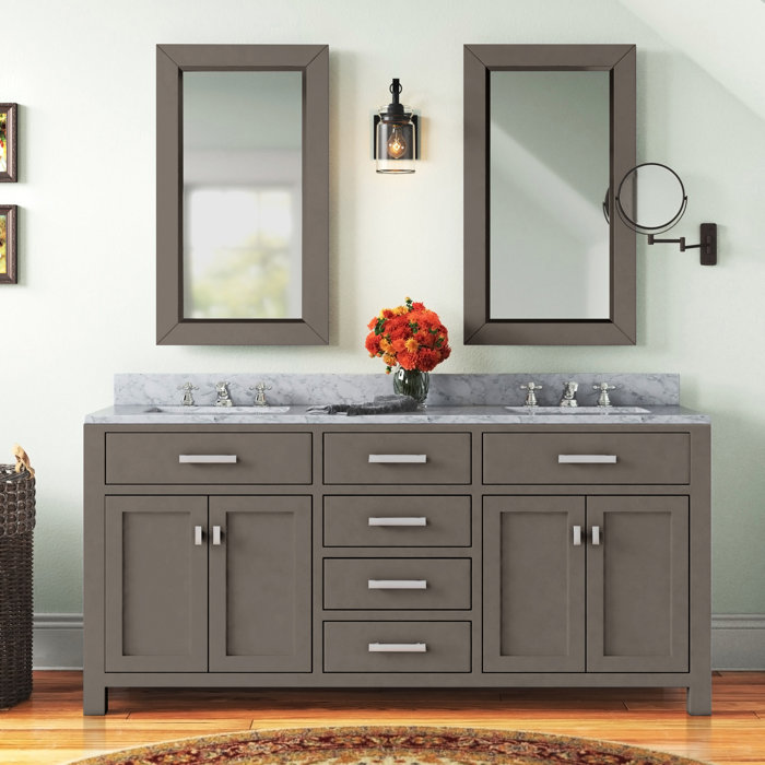 Andover Mills™ Minnetrista 60" Double Bathroom Vanity Set ...