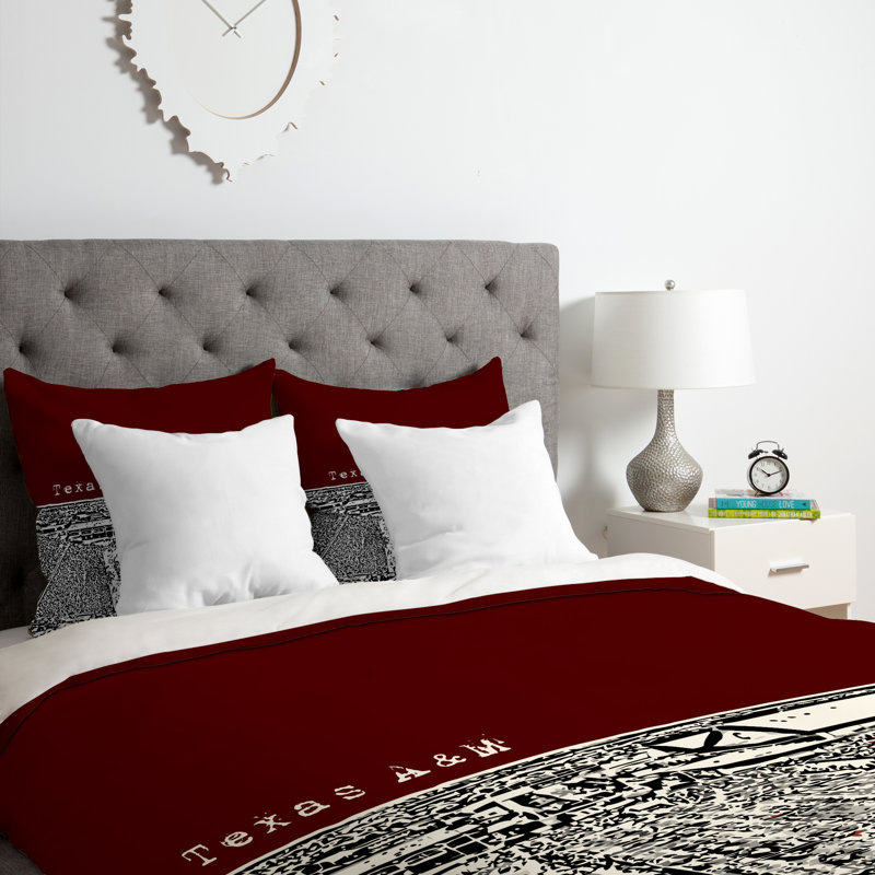 East Urban Home Texas A And M Maroon Duvet Cover Set Wayfair Ca