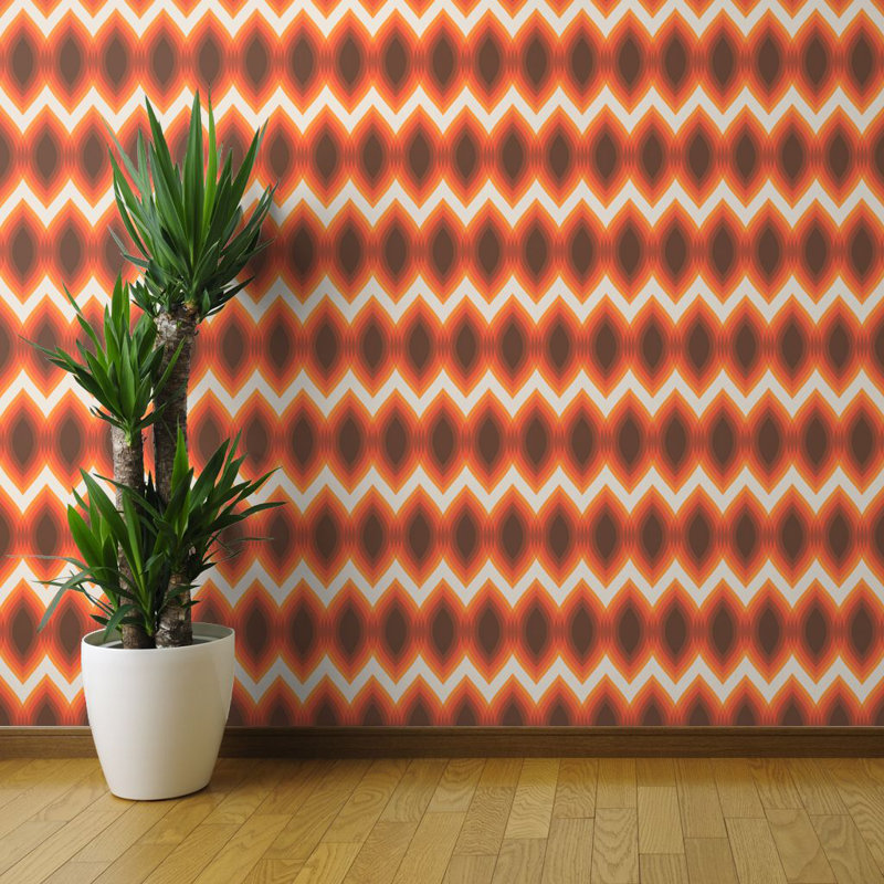 Ebern Designs Quyen Burnt Removable Peel And Stick Wallpaper Roll