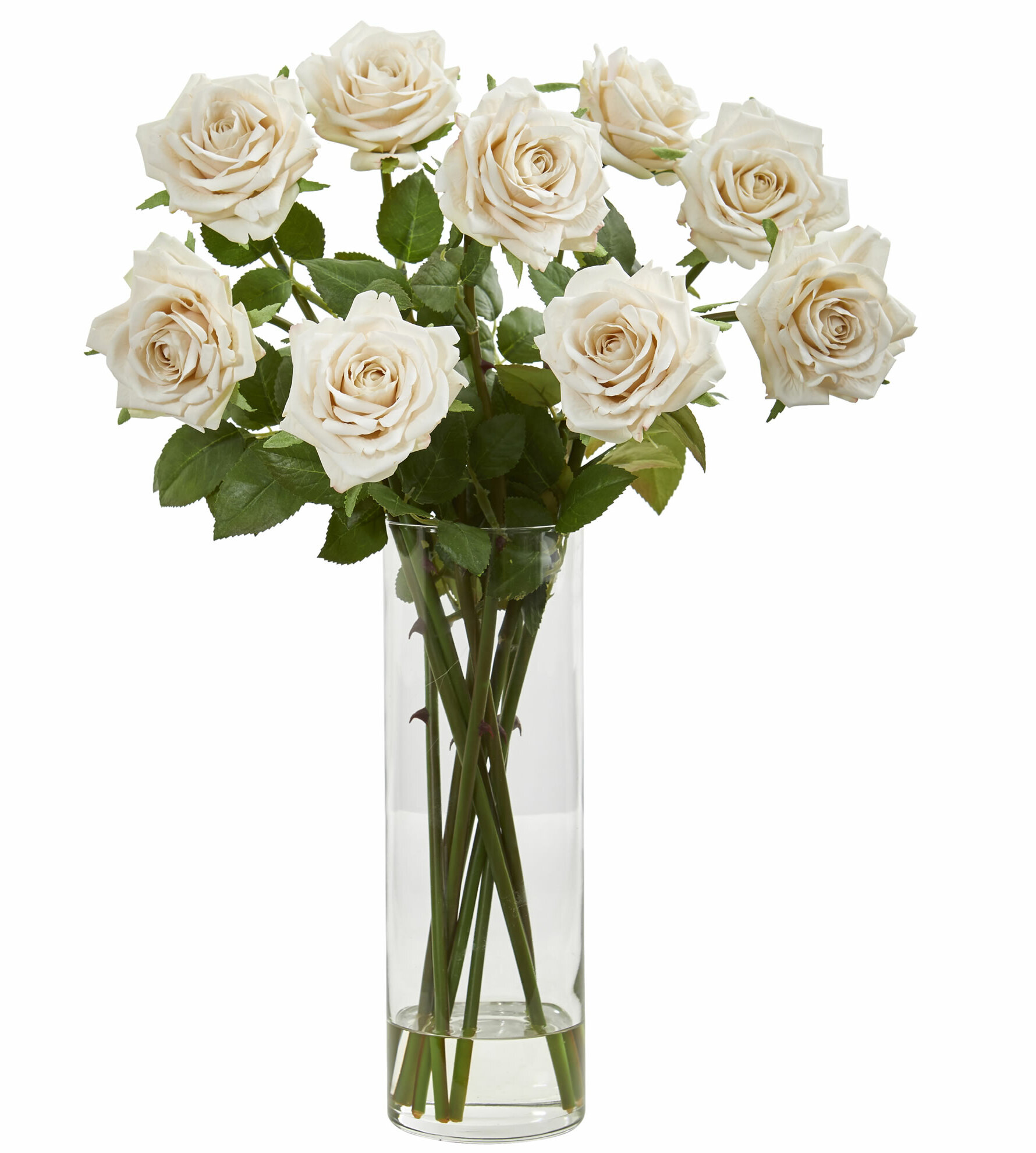 House of Hampton® Artificial Roses Floral Arrangement in Vase & Reviews ...