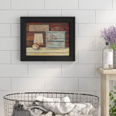 Clean Towels Framed Graphic Art Print August Grove