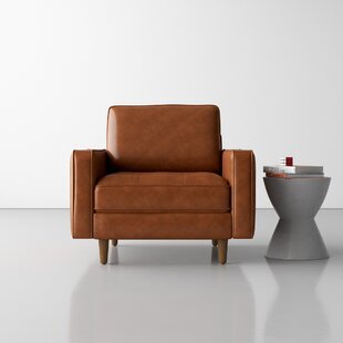 Modern Contemporary Brown Leather Accent Chair Allmodern