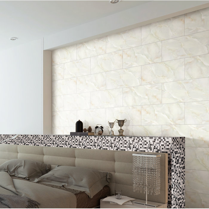 Jade Onyx Glazed Ceramic Wall Tile 12 X24 In Beige Jade Onyx Glazed Ceramic Wall Tile 12 X24 In Beige