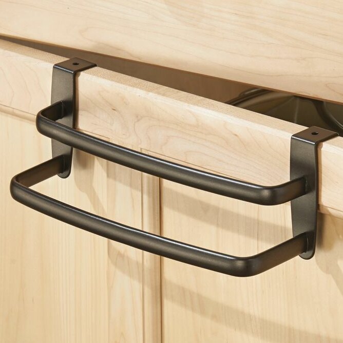 over the cabinet towel bar bronze