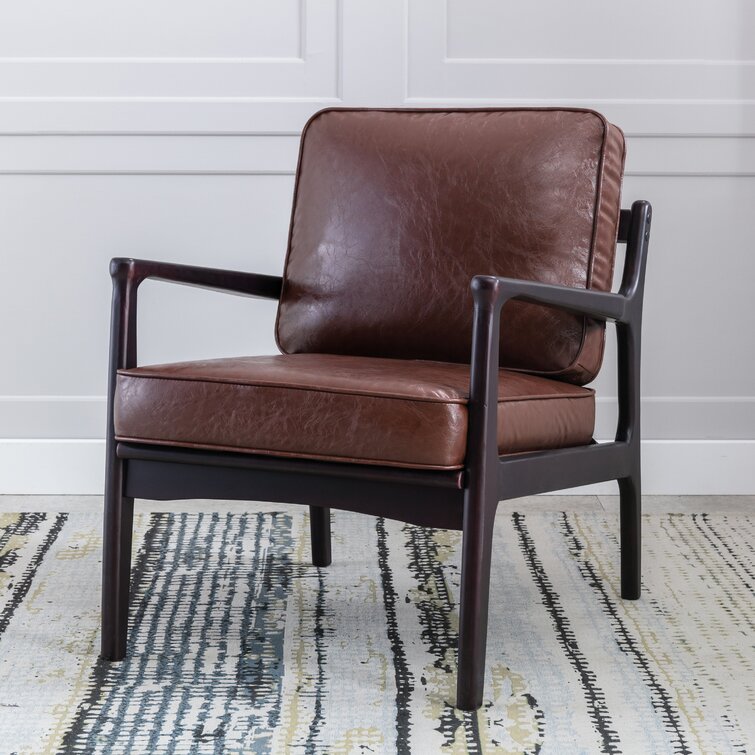 wayfair leather arm chair