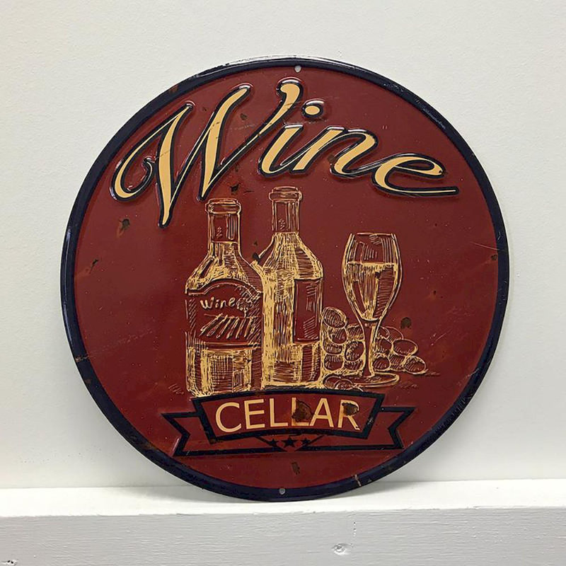 Fleur De Lis Living Wine Cellar Vintage Metal Wall Décor ...