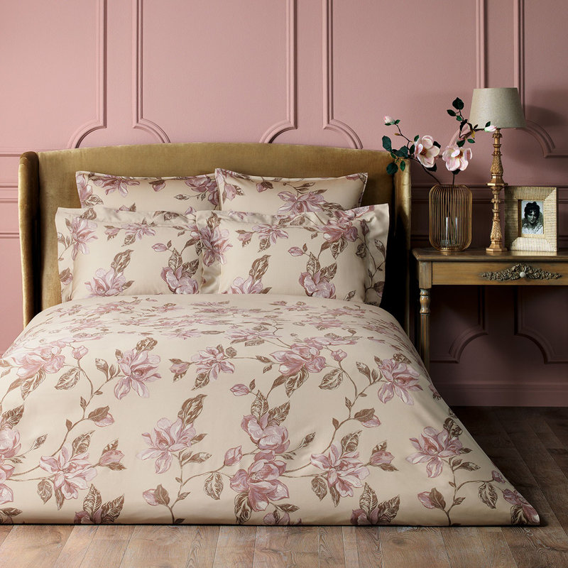 Togas Milena Beige Floral Cotton Duvet Cover Collection ...