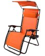 Plow & Hearth Deluxe Reclining Zero Gravity Chair with Cushion ...