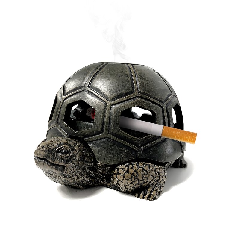 Green turtle ashtray