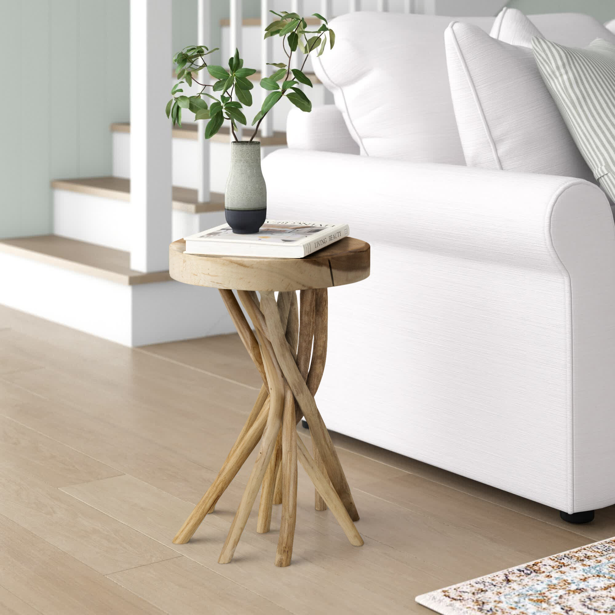 Oak Colour AR-30 Brand New Timber Side Table 