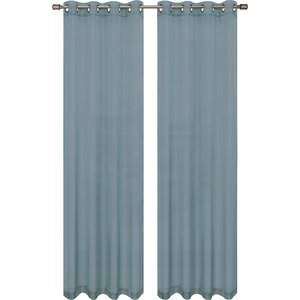 Gallimore Solid Sheer Grommet Curtain Panels (Set of 2)