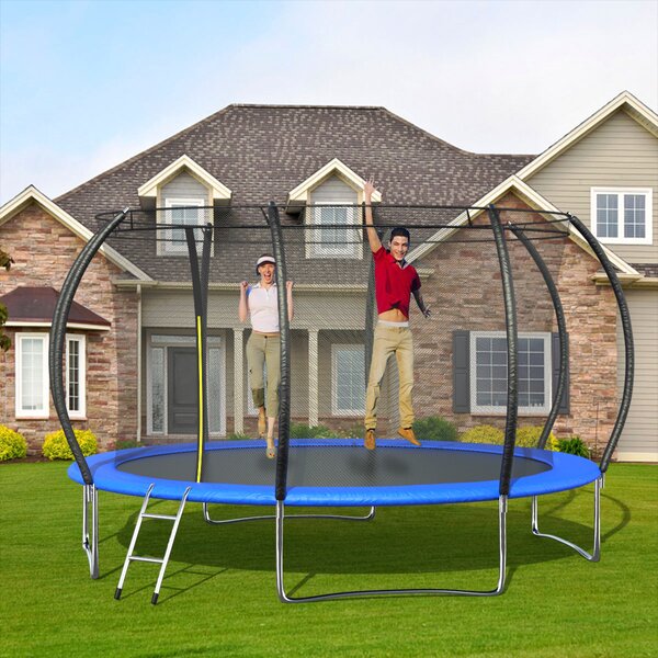 Fireye 14Ft Pumpkin-Shaped Recreational Trampolines With With Enclosure ...