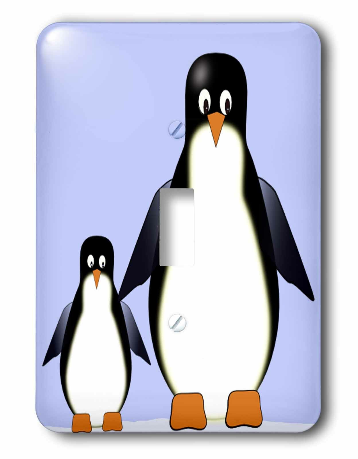 3drose Mama And Baby Penguin Cartoon Toggle Light Switch Wayfair