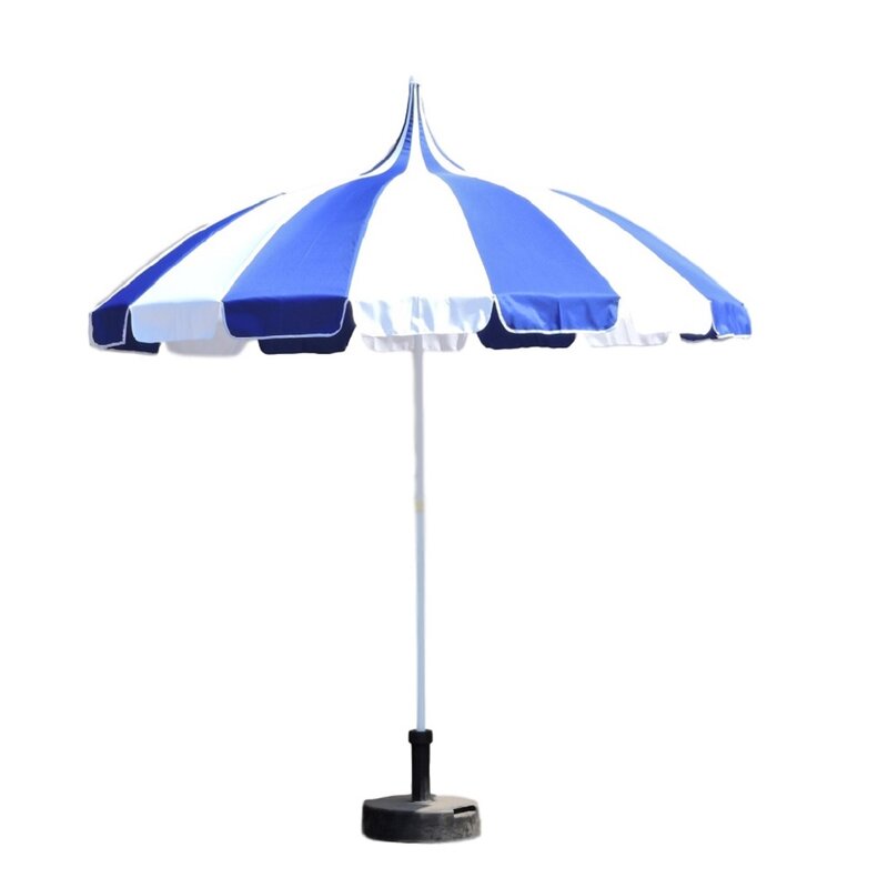 Freeport Park Pagoda Patio Umbrella Blue White Wayfair Co Uk