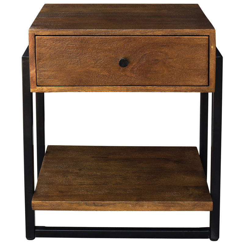 Union Rustic Lowe Solid Mango Wood And Metal End Table Reviews Lowe Solid Mango Wood And Metal End Table