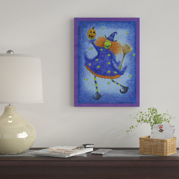 The Holiday Aisle Happy Witch Acrylic Painting Print On Wrapped