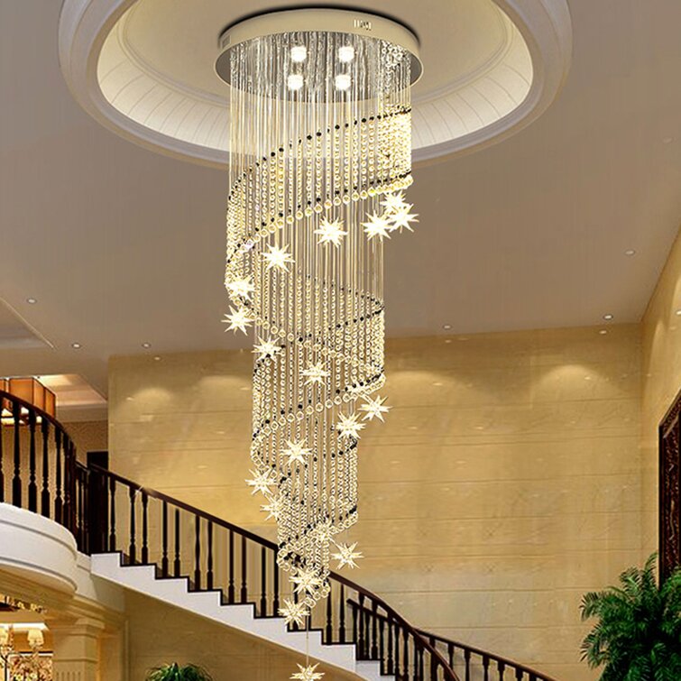 Large led Crystal Lighting hotel Lobby Ceiling Light Villa Ceiling Lamp Fixtures