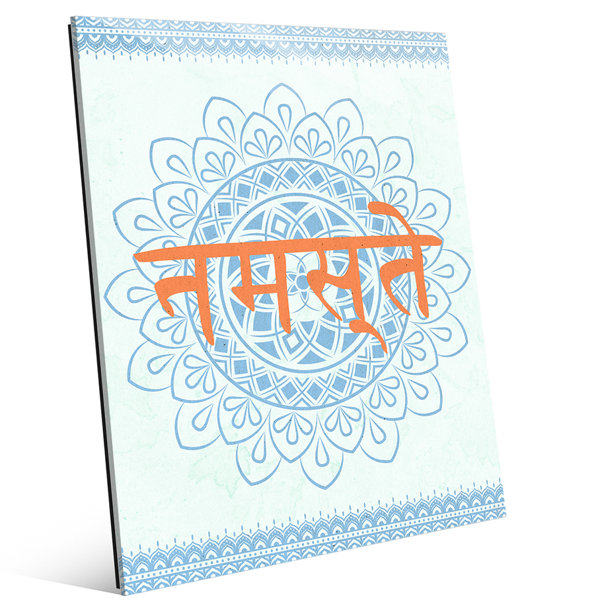 click wall art namaste in hindi graphic art on plaque wayfair