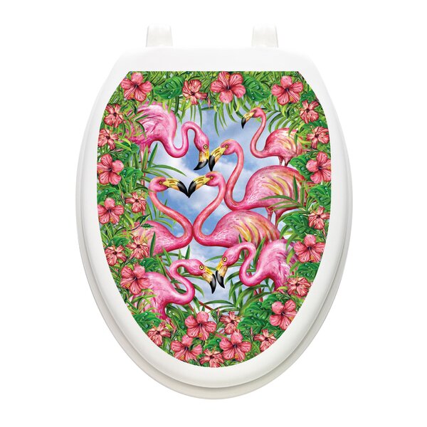 pink elongated toilet lid cover