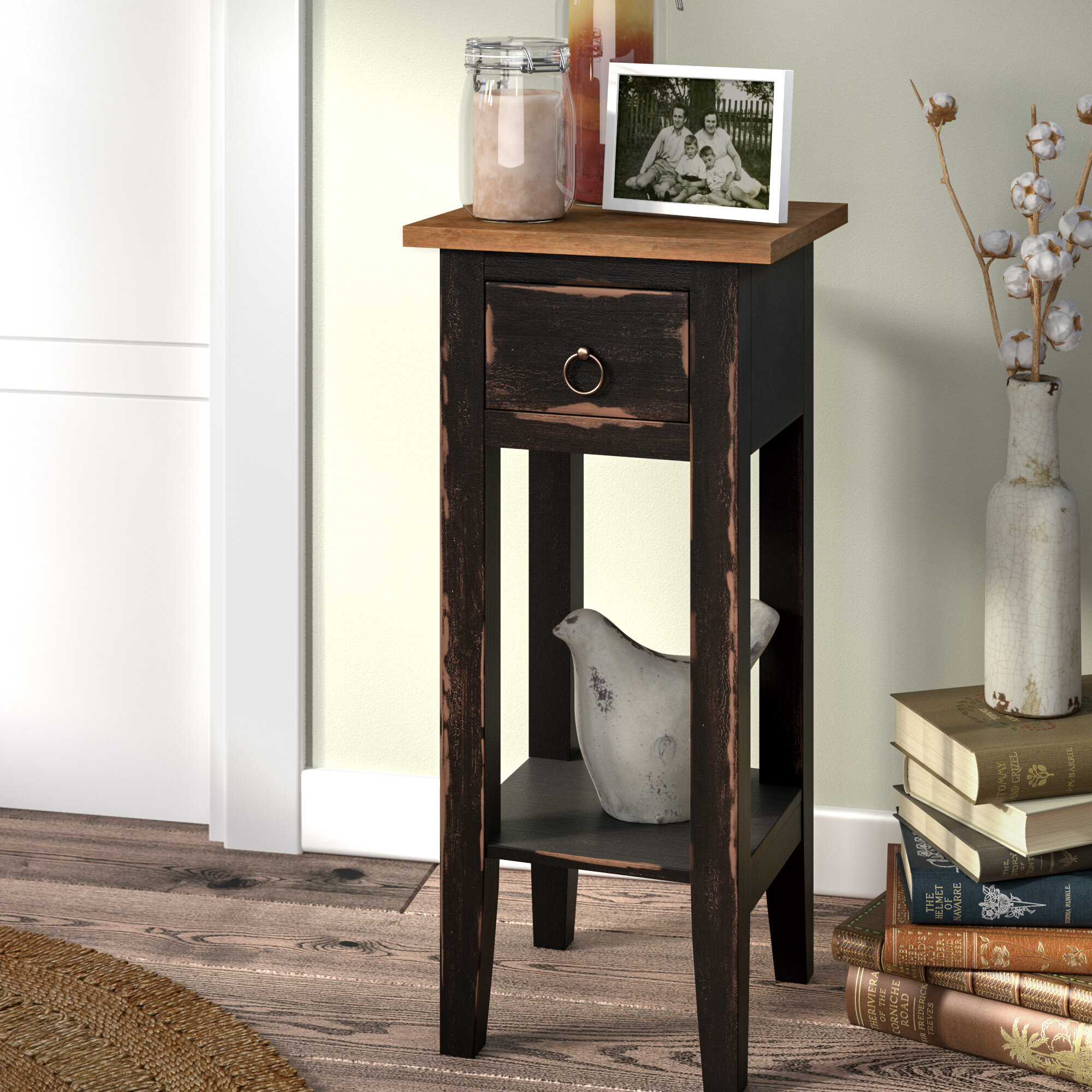 Laurel Foundry Modern Farmhouse Tompkins Narrow End Table With Storage Reviews Wayfair Ca