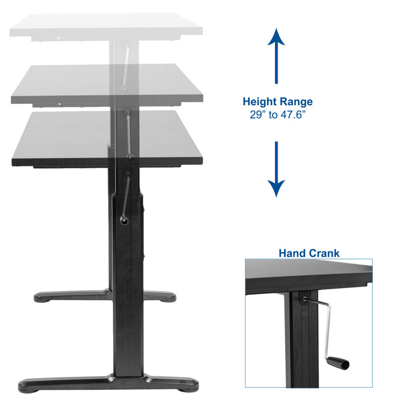 Vivo Manual Crank Stand Up Frame System Standing Desk Reviews