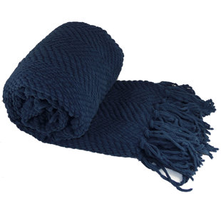 Modern Contemporary Dark Teal Throw Blanket Allmodern Quickview
