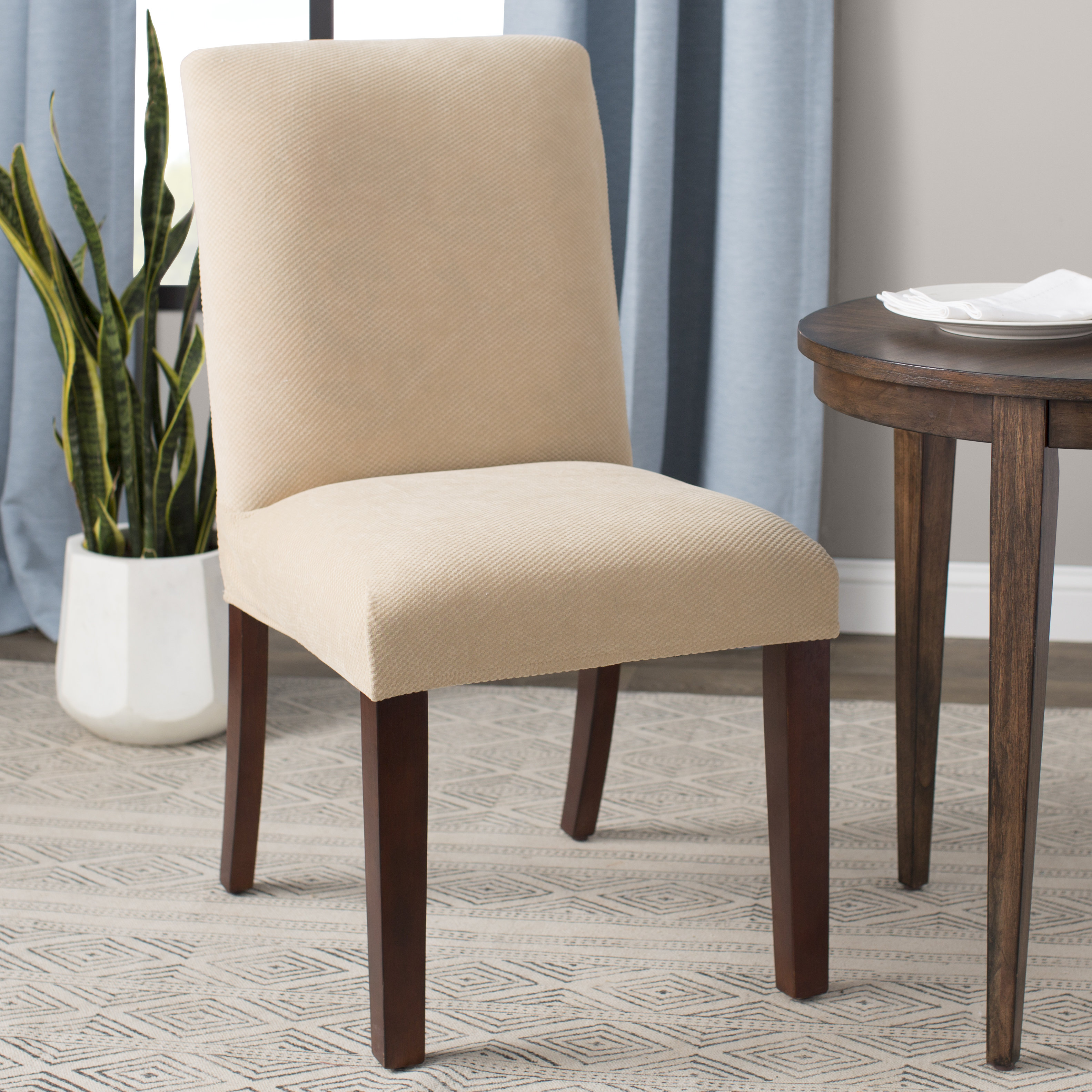 cream dining chair covers